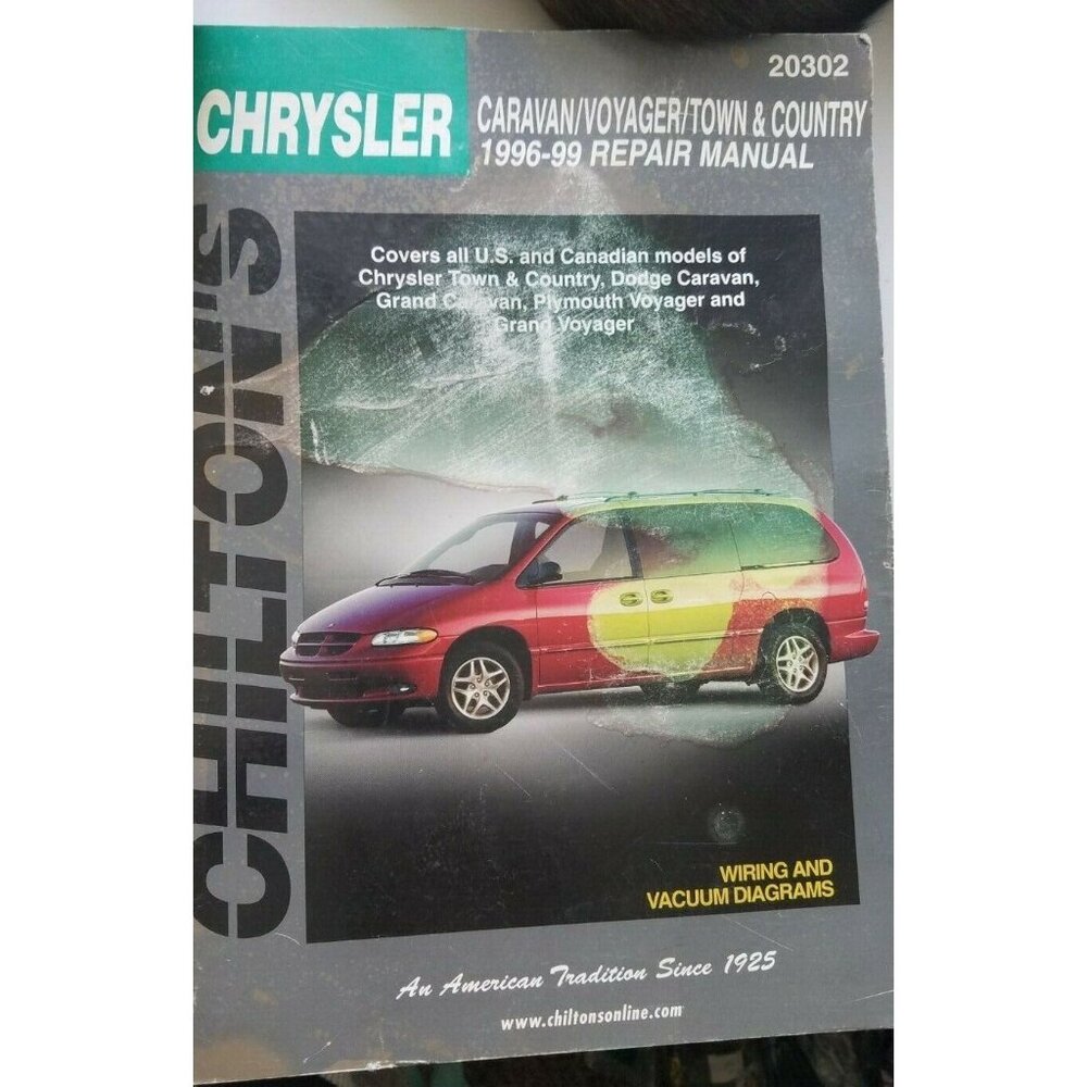 Book 1996 - 99 Chilton's Chrysler Caravan Voyager Town & Country  Repair Manual